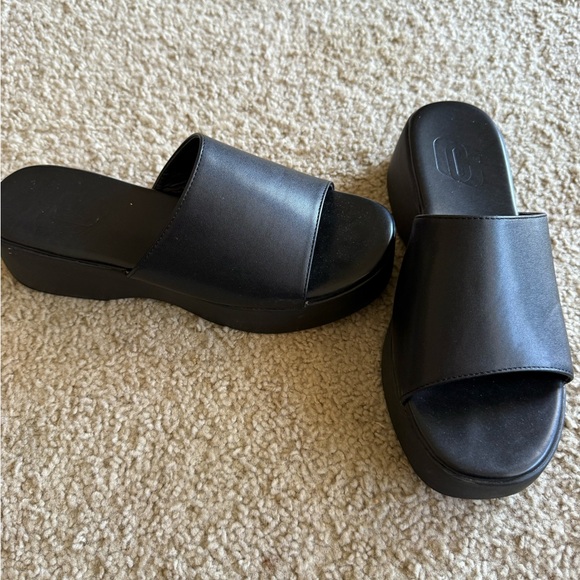 Black Slide Sandals - Picture 8 of 8